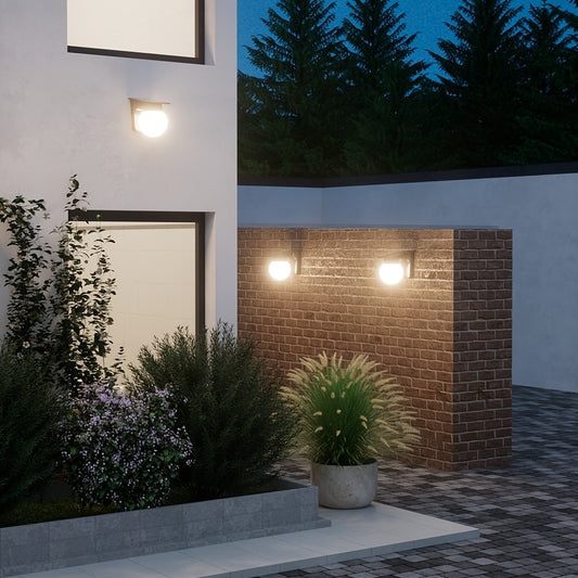 Solar Globe LED Wall Light