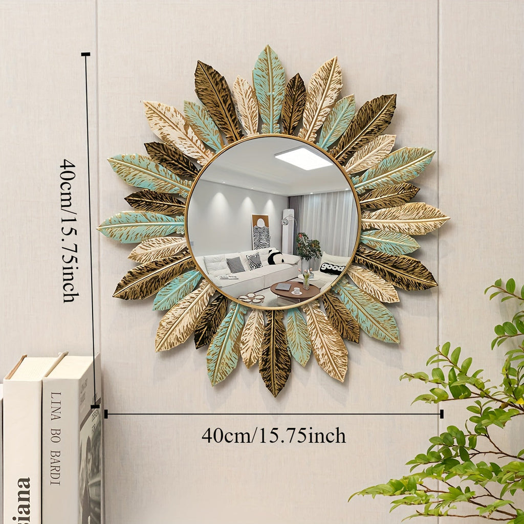 Bohemian Sunburst Metal Wall Mirror