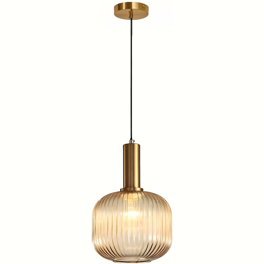 Modern Striped Glass Pendant Light