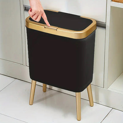 15L Modern Odour-Sealing Trash Can with Elevated Legs