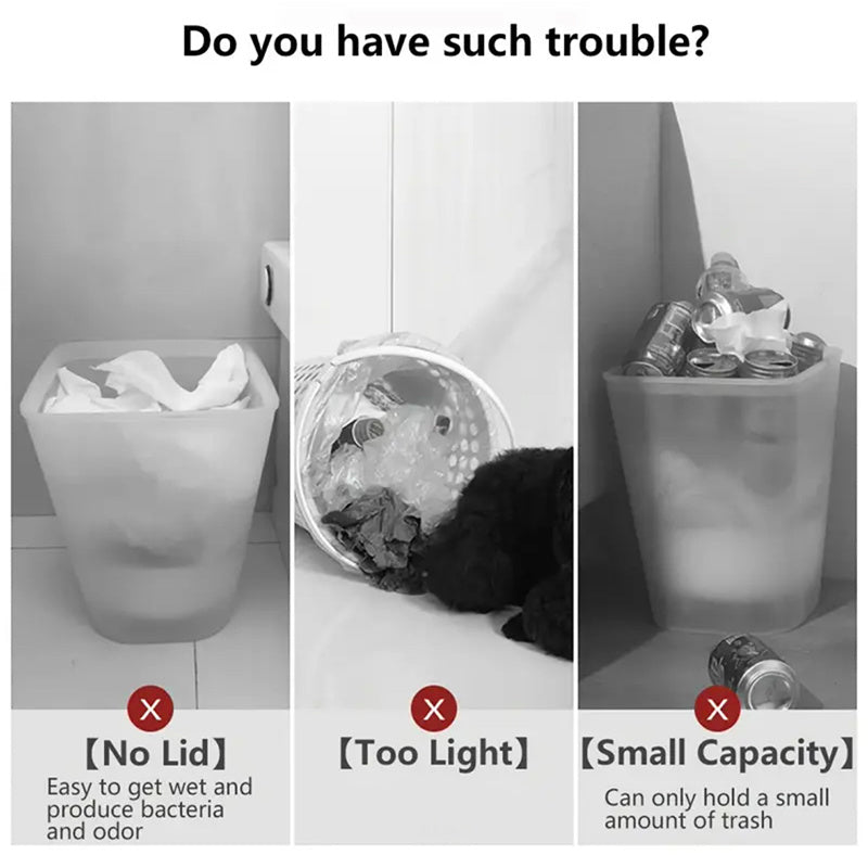 15L Modern Odour-Sealing Trash Can with Elevated Legs