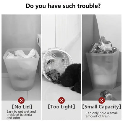 15L Modern Odour-Sealing Trash Can with Elevated Legs