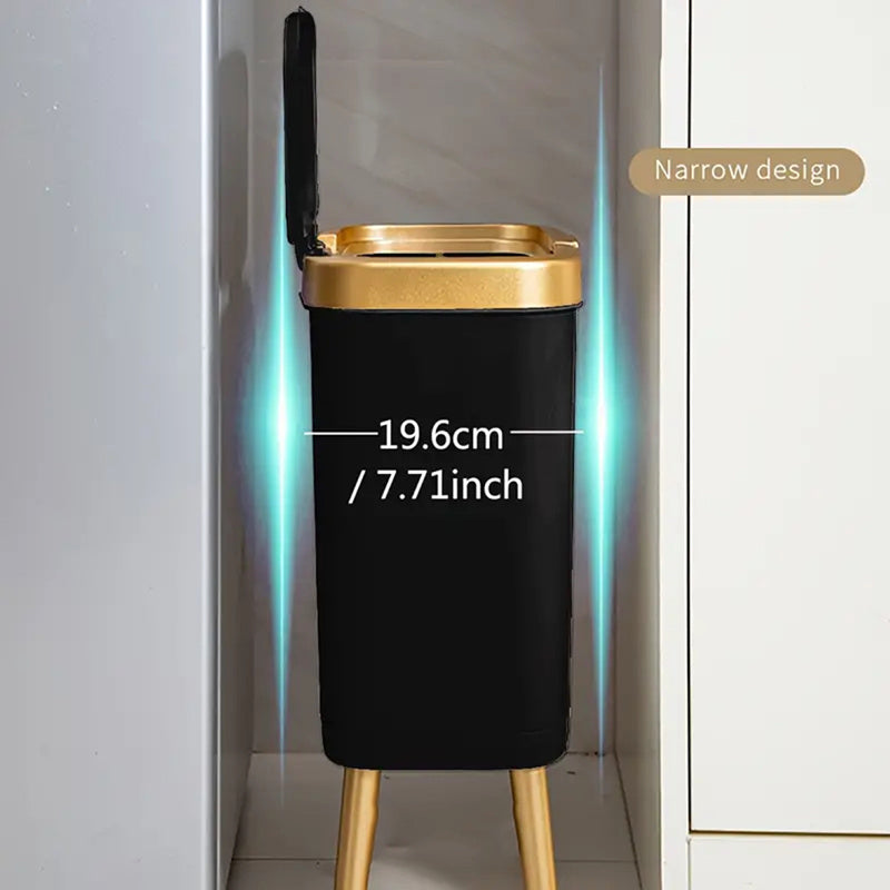 15L Modern Odour-Sealing Trash Can with Elevated Legs