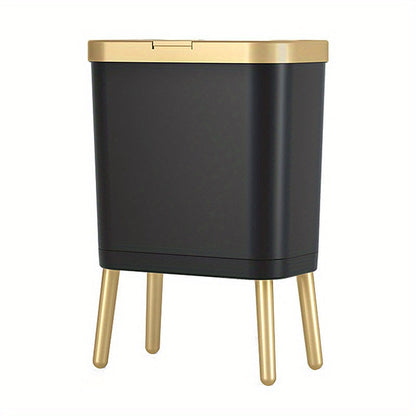 15L Modern Odour-Sealing Trash Can with Elevated Legs