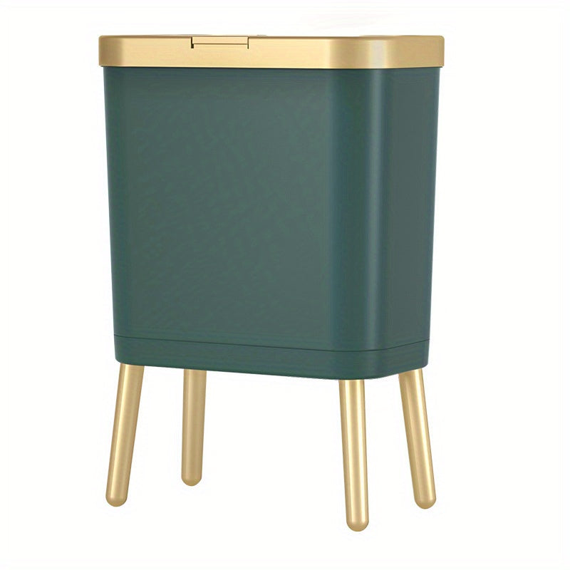 15L Modern Odour-Sealing Trash Can with Elevated Legs