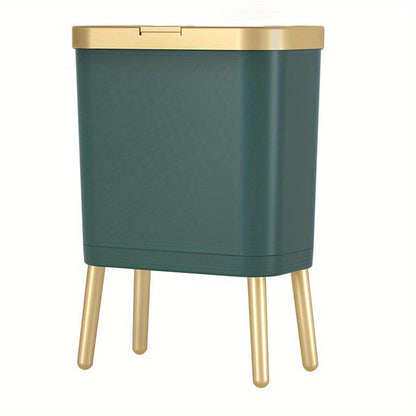 15L Modern Odour-Sealing Trash Can with Elevated Legs