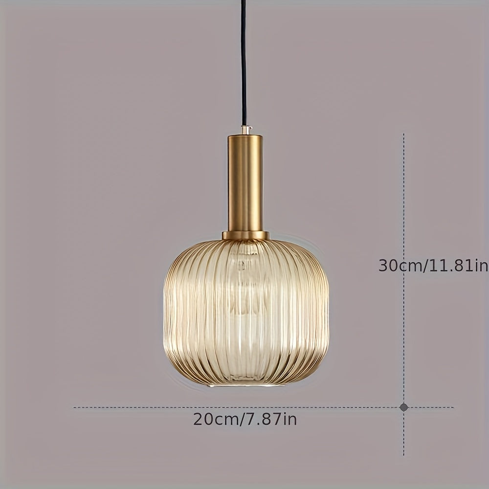Modern Striped Glass Pendant Light