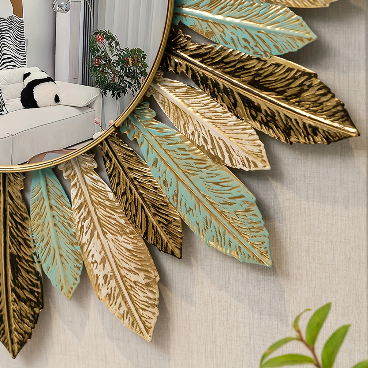 Bohemian Sunburst Metal Wall Mirror