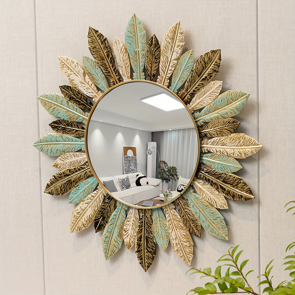 Bohemian Sunburst Metal Wall Mirror