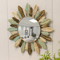 Bohemian Sunburst Metal Wall Mirror