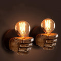 Industrial Hand Wall Lamp | Resin E26 Wall Sconce