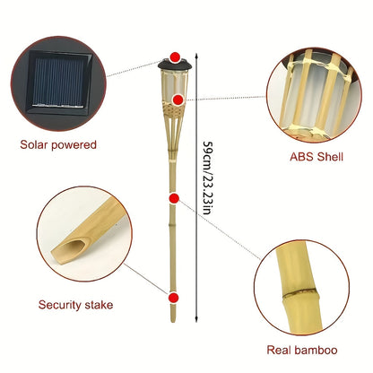 Solar Bamboo Flame Lights (2-Pack)