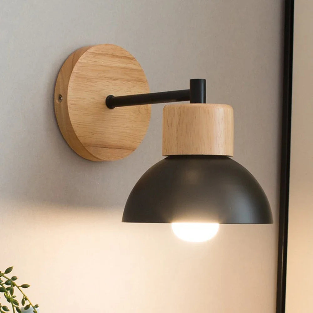 Wood & Metal Wall Lamp