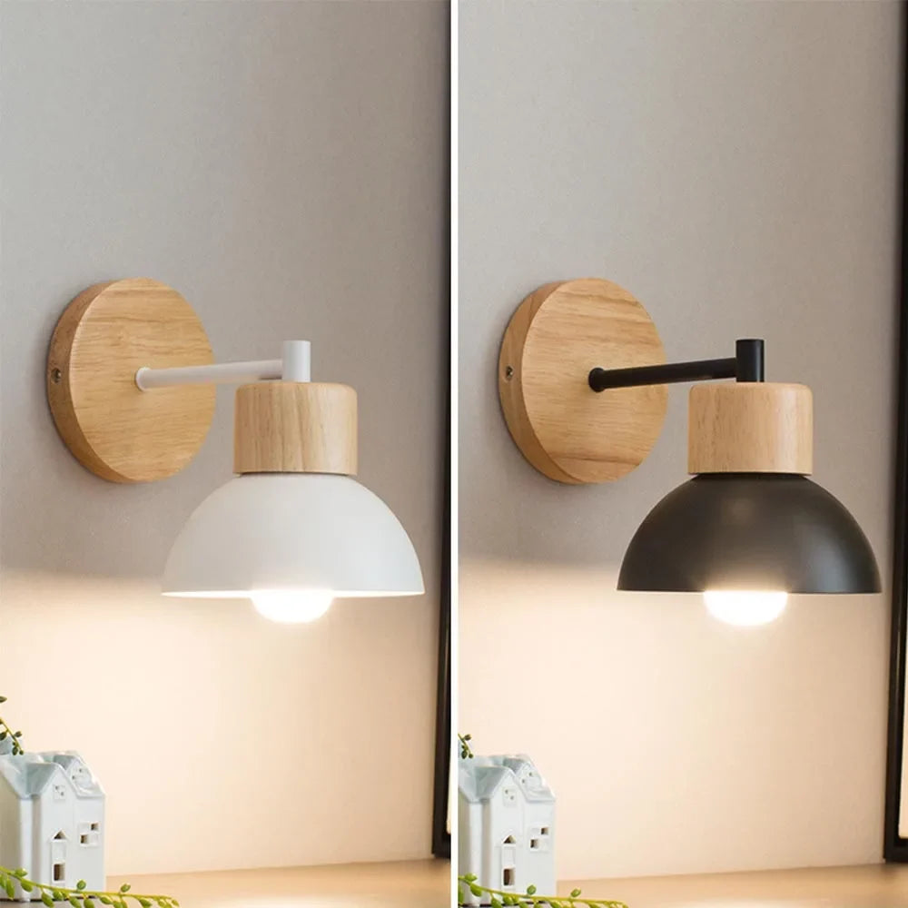 Wood & Metal Wall Lamp