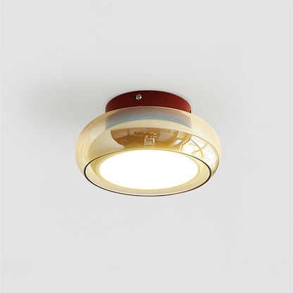 June Retro Glass Flush Mount Ceiling Light