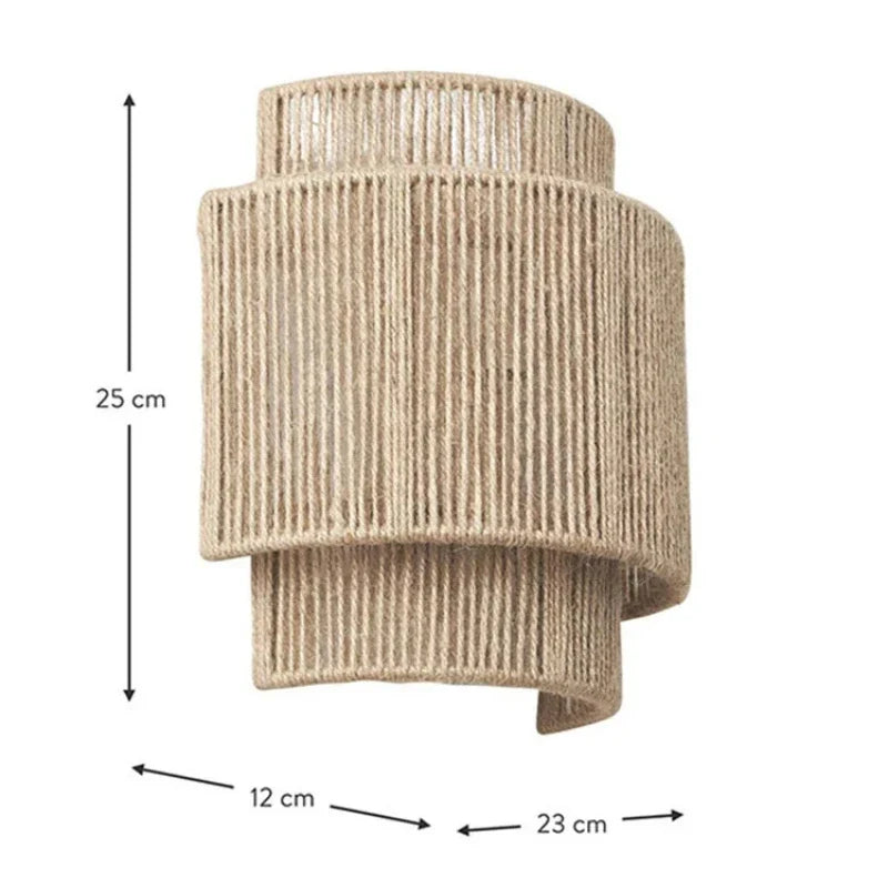 RattanGlow Wall Lamp