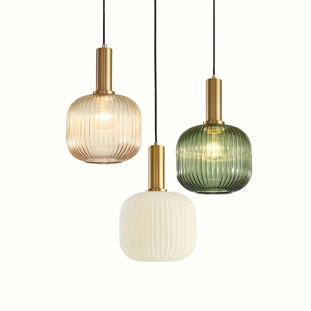 Modern Striped Glass Pendant Light