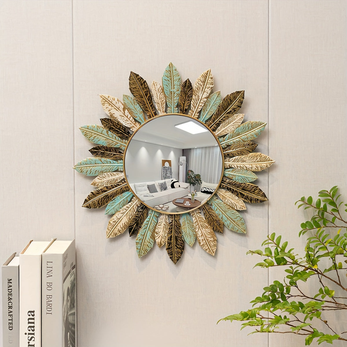 Bohemian Sunburst Metal Wall Mirror