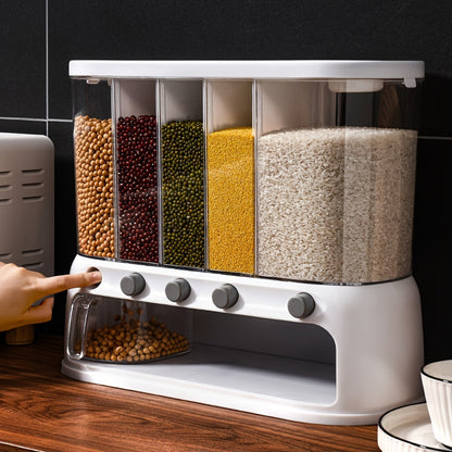 Multi-Compartment Kitchen Grain Storage Container