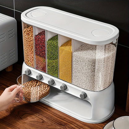 Multi-Compartment Kitchen Grain Storage Container