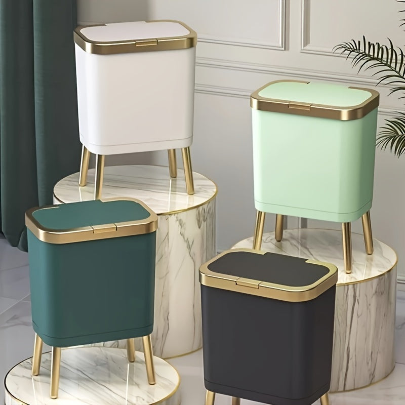 15L Modern Odour-Sealing Trash Can with Elevated Legs