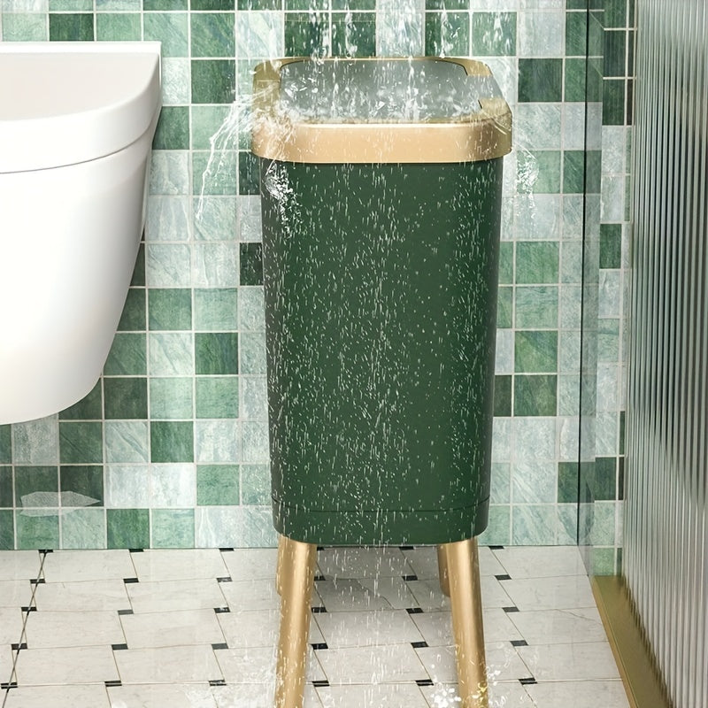 15L Modern Odour-Sealing Trash Can with Elevated Legs