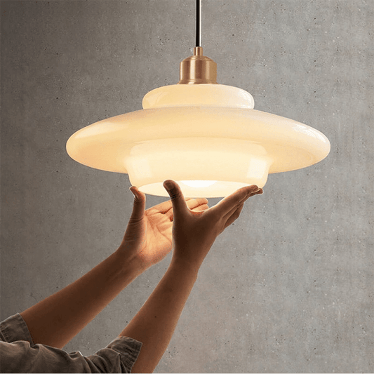 White Glass Pendant Light
