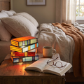 Stained Glass Book Lamp | Handcrafted Art Lighting