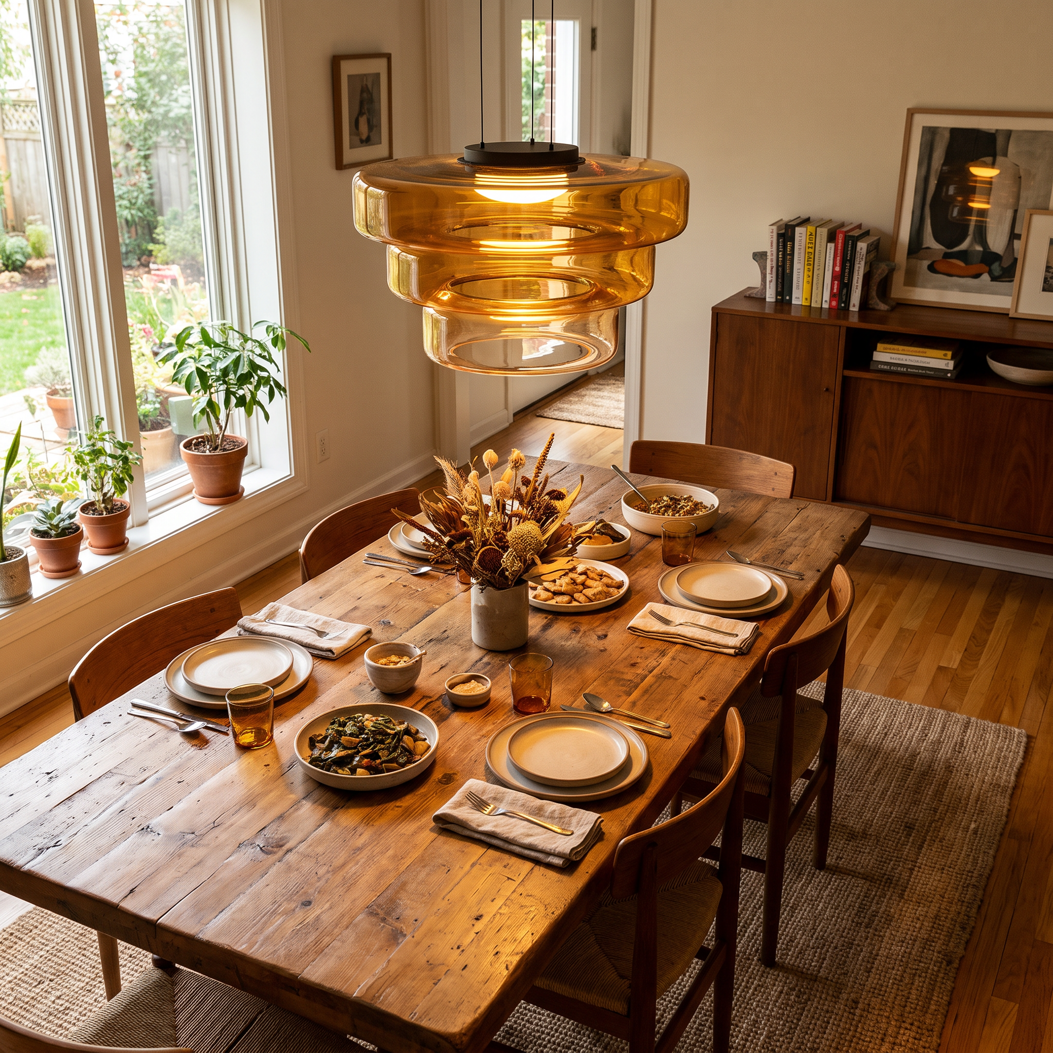 Glass Pendant Lamp | Bauhaus Style Hanging Light