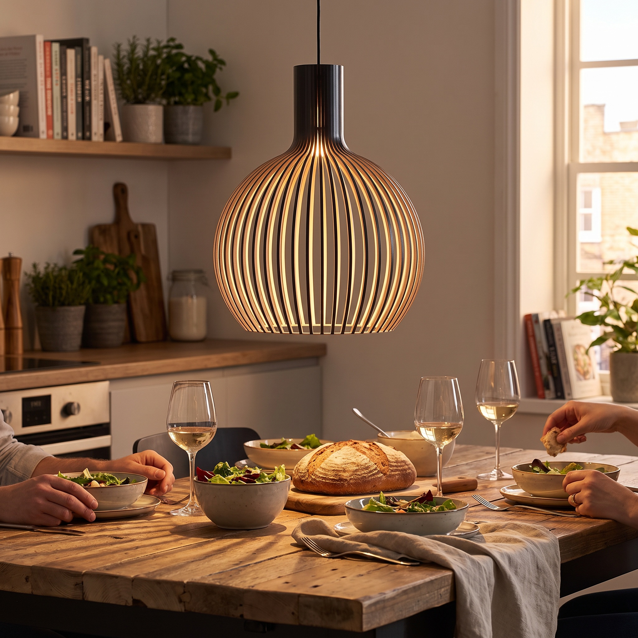 Handcrafted Wooden Pendant Light | Natural Scandinavian Design