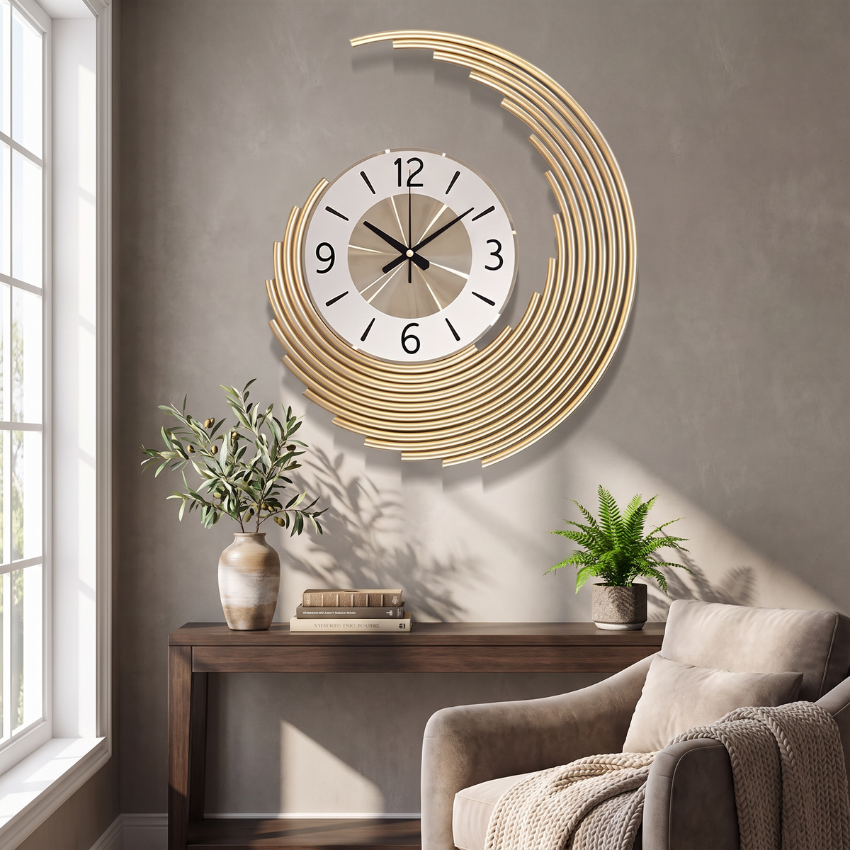 Modern 3D Metal Wall Clock | Silent Quartz Movement Decorative Clock