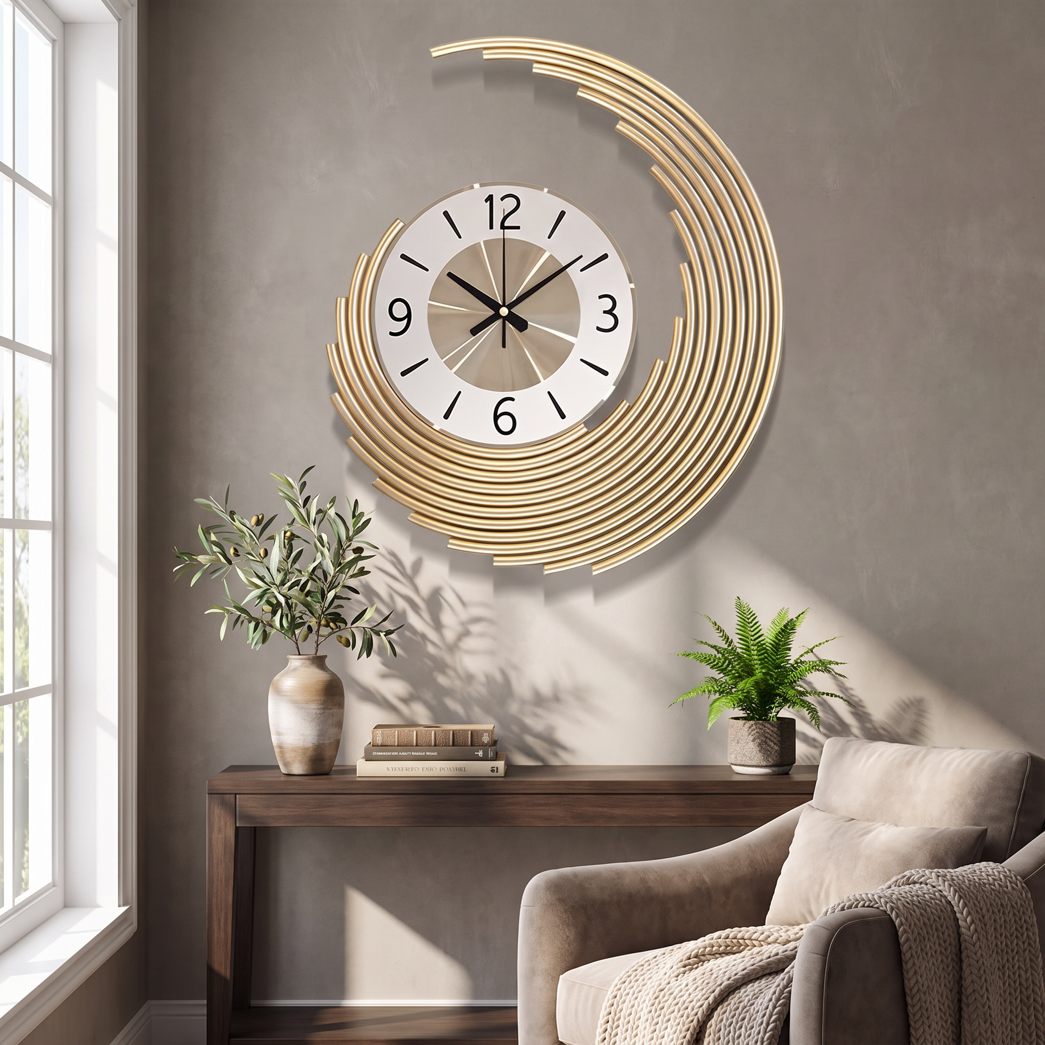 Modern 3D Metal Wall Clock | Silent Quartz Movement Decorative Clock