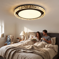 Crystal Halo LED Ceiling Light | Remote Dimmable Flush Mount