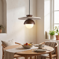 Denmark Pendant Light | Walnut & Stone LED Chandelier