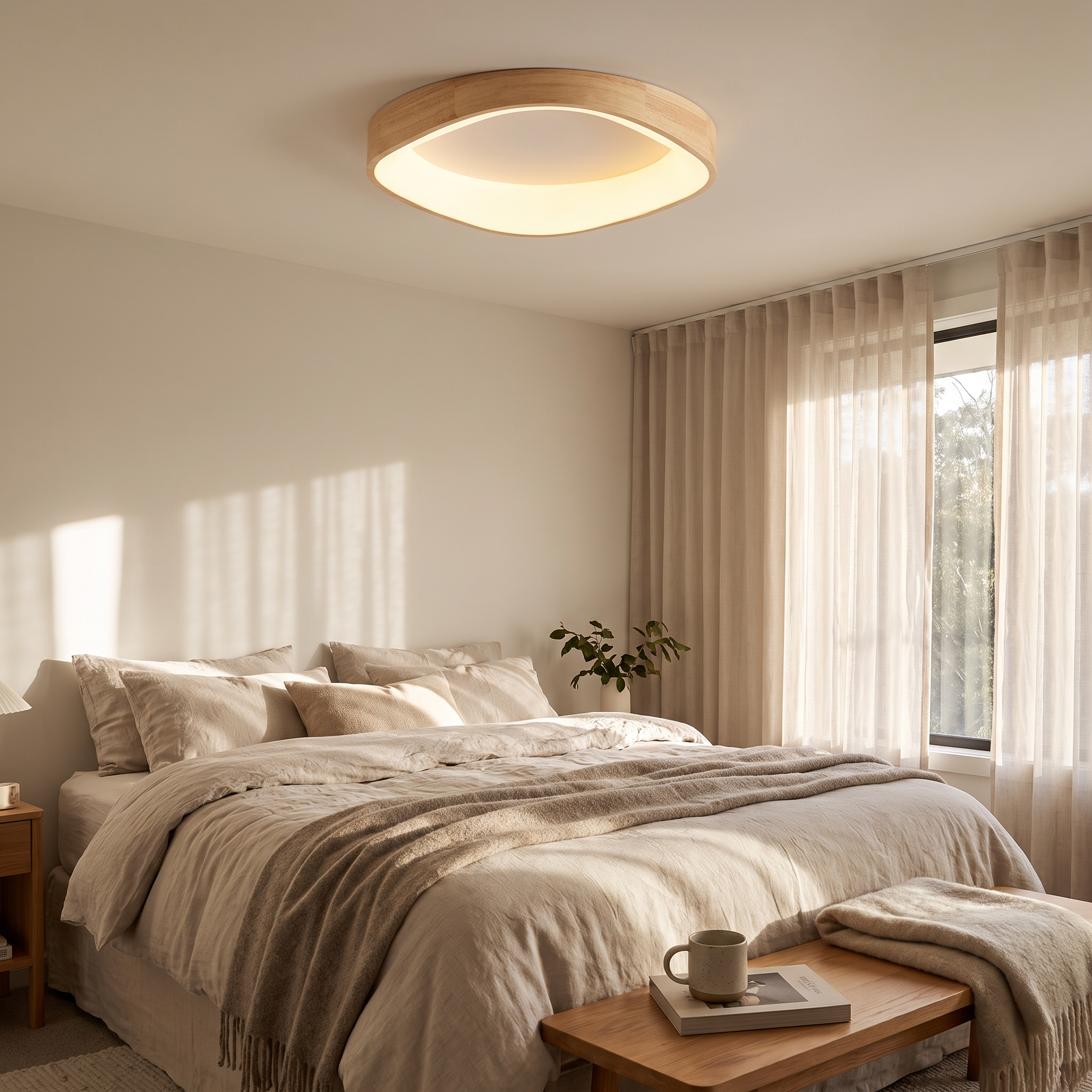 Nordic Artistic Wood Grain Ceiling Light