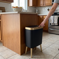 15L Modern Odour-Sealing Trash Can with Elevated Legs