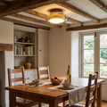 June Retro Glass Flush Mount Ceiling Light | LED Indoor Lamp