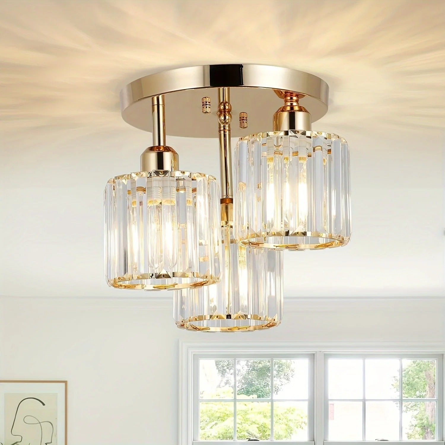 Modern Gold Luxury Crystal Ceiling Light