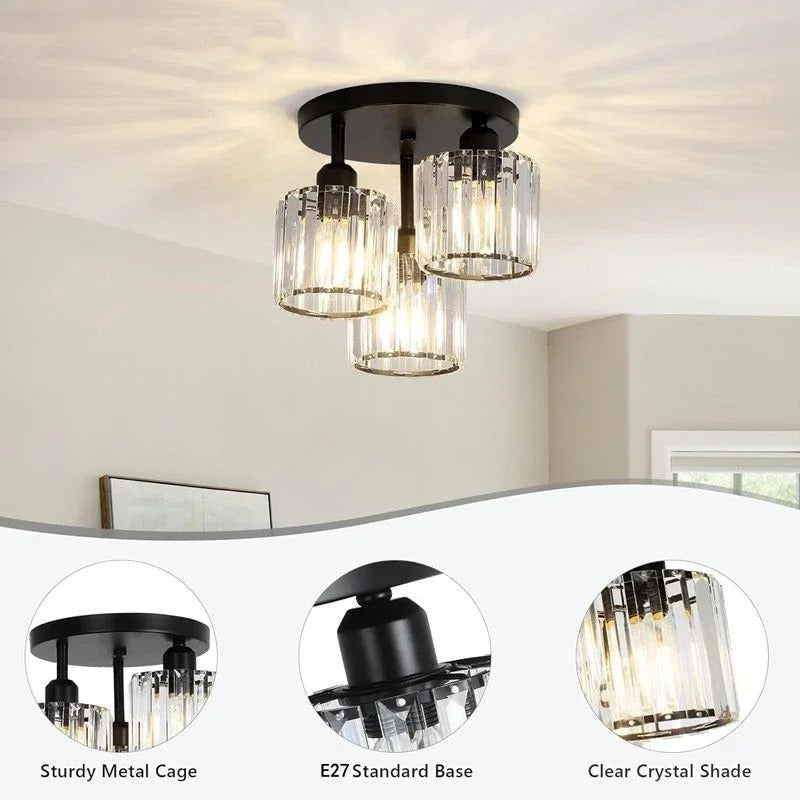 Modern Gold Luxury Crystal Ceiling Light