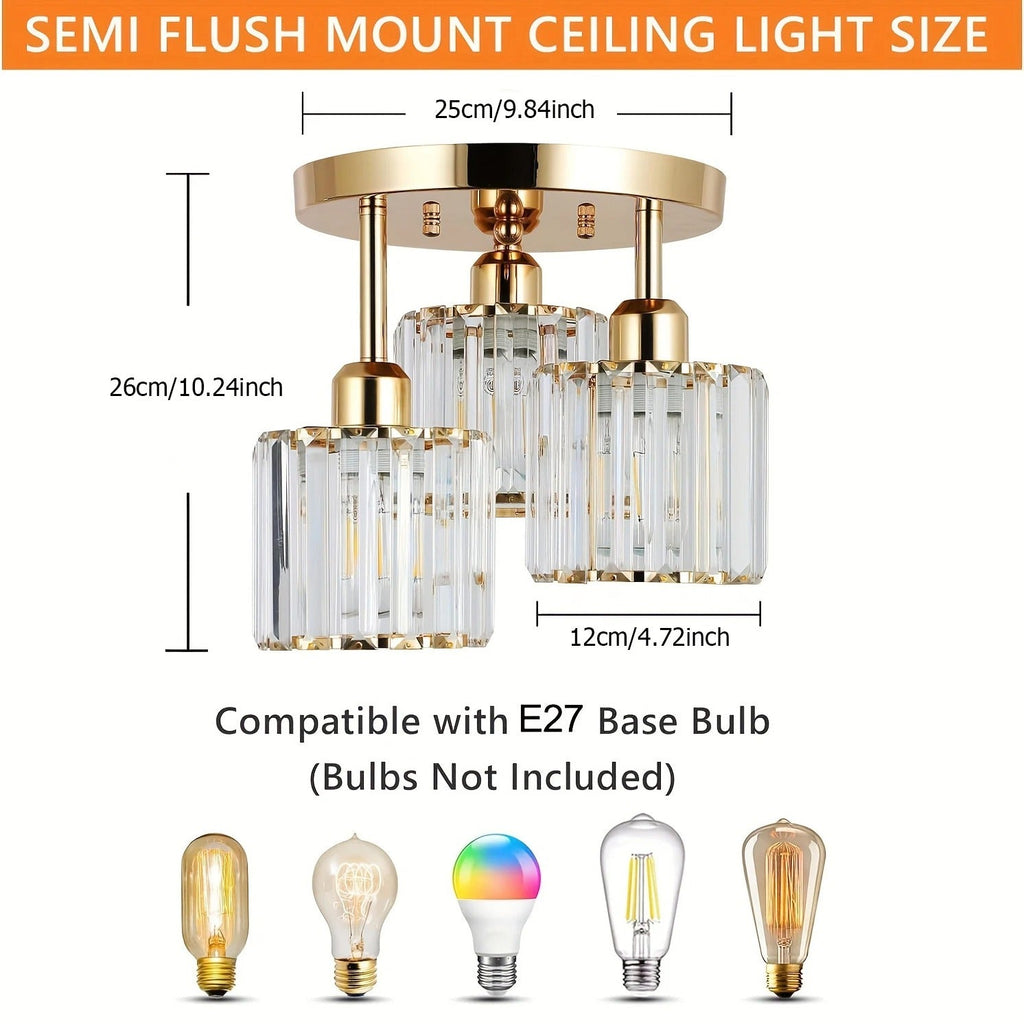 Modern Gold Luxury Crystal Ceiling Light