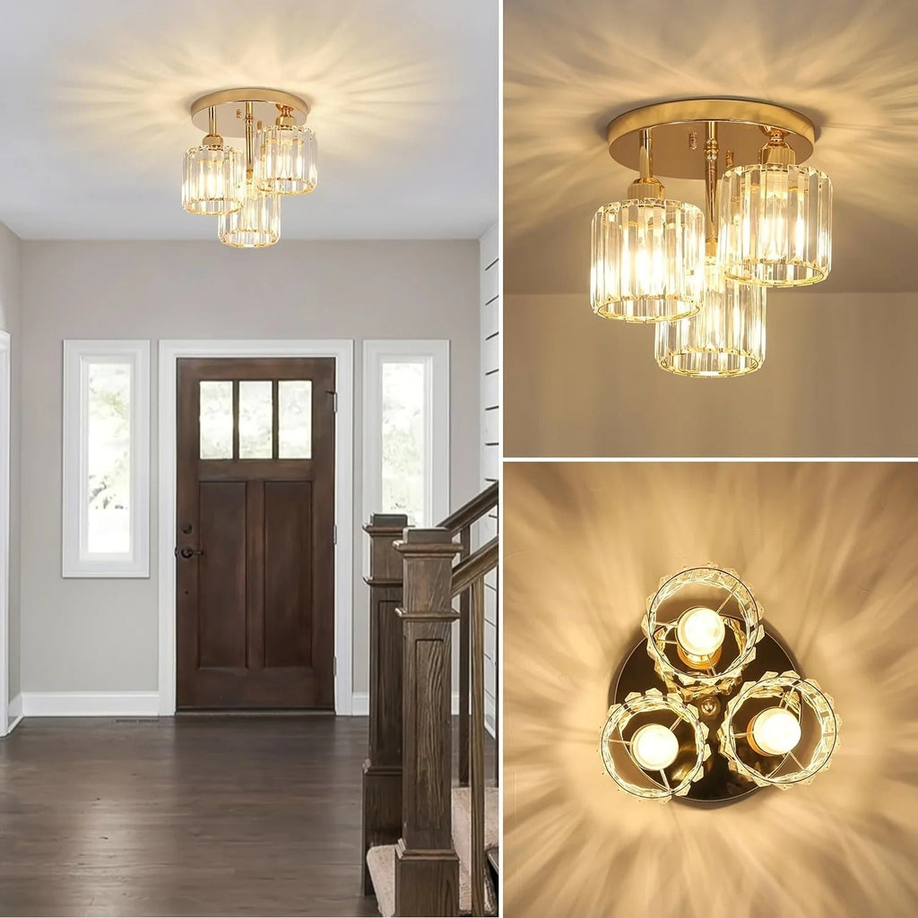Modern Gold Luxury Crystal Ceiling Light